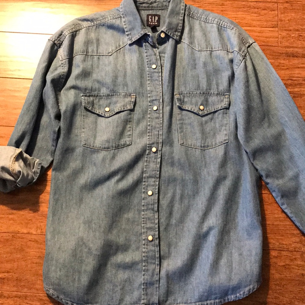 Oversized Gap denim shirt